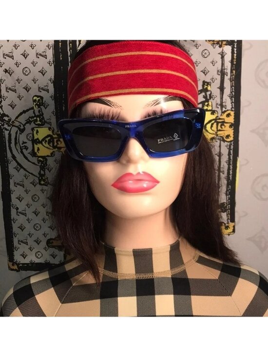 New Authentic Prada PR13Z Sunglasses – Blue Frame / Grey Lenses, Square Shape main image 8